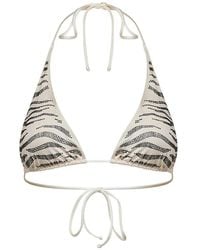 MC2 Saint Barth - Haut De Bikini Guiana À Ornements En Strass - Lyst