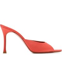 AMINA MUADDI - Alexa Peep-Toe Heel Sandals - Lyst