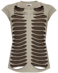 AVAVAV - Slit-Detail T-Shirt - Lyst