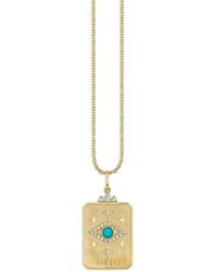 Sydney Evan - Collier En Jaune 14 Ct À Pendentif Carte De Tarot - Lyst