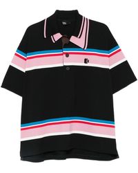 Kolor - Striped Polo Shirt - Lyst