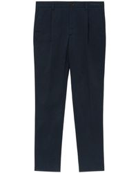 Burberry - Pantalon de costume en coton à coupe droite - Lyst