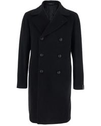 Tagliatore - Double-Breasted Buttoned Coat - Lyst