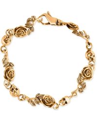 Emanuele Bicocchi - Armband Mit Rosen- Und Totenkopfmotiv - Lyst