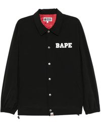 A Bathing Ape - Logo Printed Jacket - Lyst