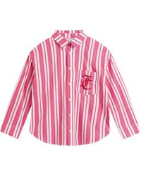 Juicy Couture - Striped Logo-Embroidered Pajama Top - Lyst