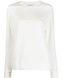 Calvin Klein - Embossed-logo Long-sleeve T-shirt - Lyst