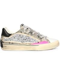 Crime London - Glitter-Embellished Camouflage-Print Sneakers - Lyst