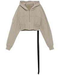 Rick Owens - Cropped Zip-Up Hoodie - Lyst