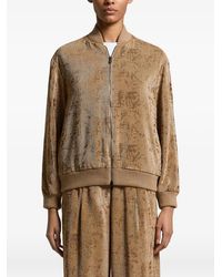 Peserico - Plissé-Effect Bomber Jacket - Lyst