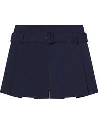 A.L.C. - Pantalones cortos con pinzas y cinturón - Lyst