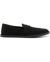 The Row - Almond Suede Loafers - Lyst