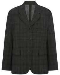 6397 - Relaxed Sporting Check-Pattern Blazer - Lyst