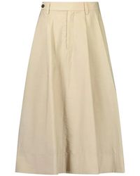 Brunello Cucinelli - Pleated A-Line Midi Skirt - Lyst