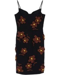 ShuShu/Tong - Flower-Embroidered Mini Dress - Lyst
