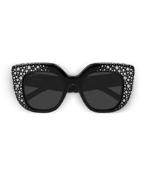 Gucci - Crystal-Embellished Square-Frame Sunglasses - Lyst