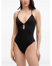 Chantelle - Crinkled-Finish Cut-Out Swimsuit - Lyst