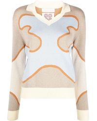 Lukhanyo Mdingi - Abstract-Knit Cotton Jumper - Lyst