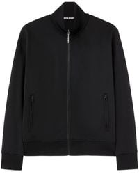 Palm Angels - Sleek Jacket With Zip Fastening And Ribbed D - Lyst