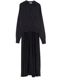 Peserico - Midi Dress With Inserts - Lyst