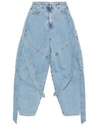 The Attico - Hellblaue Jeans Mit Kordelzug Und Fünf Taschen - Lyst
