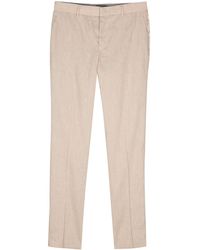 Peserico - Mélange-effect Straight Trousers - Lyst
