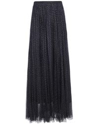 Twinset - Pleated Lurex-Detail Maxi Skirt - Lyst