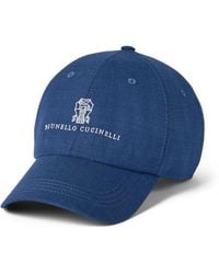 Brunello Cucinelli - Embroidered-Logo Wool Baseball Cap - Lyst