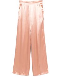 Alberta Ferretti - Satin Trousers - Lyst
