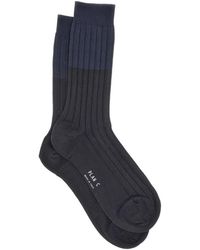 Plan C - Ribbed Logo-Print Socks - Lyst