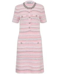 Self-Portrait - Textured Knit Mini Dress - Lyst