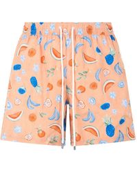 Fedeli - Fruit-Print Drawstring Swim Shorts - Lyst