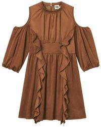 B+ AB - Ruffled Off-Shoulder Mini Dress - Lyst