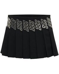 Dion Lee - Diamond-stud Pleated Miniskirt - Lyst
