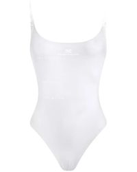 Elisabetta Franchi - Lettering-Print Swimsuit - Lyst