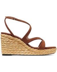 Jimmy Choo - Sandalias Ayla con cuña de 85 mm - Lyst