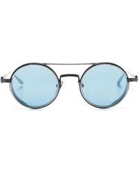 Akoni - Eris Round-Frame Double-Bridge Sunglasses - Lyst