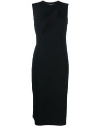 Versace - Cut-out Sleeveless Midi Dress - Lyst