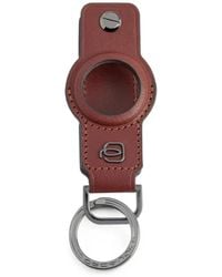 Piquadro - Airtag Holder Leather Keychain - Lyst