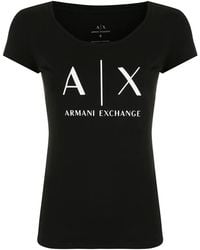 ARMANI EXCHANGE - Logo-Print Cotton T-Shirt - Lyst