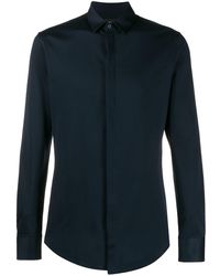 Emporio Armani Concealed Fastening Shirt - Blue