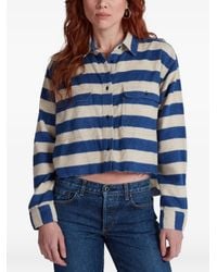 ASKK NY - Chemise Crop À Rayures - Lyst