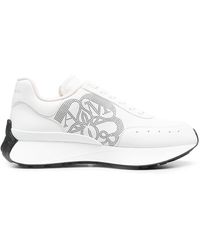Alexander McQueen - Sprint Runner Sneakers In /silver/black - Lyst