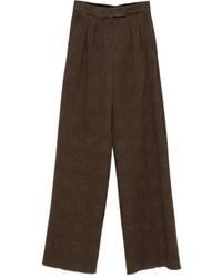 Max Mara - Karierte Hose mit Falten - Lyst