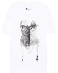 Hamza - X Madonna T-Shirt-Minikleid Mit Corsage-Print - Lyst