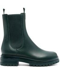 Gianvito Rossi - Leather Pull-On Ankle Boots - Lyst