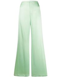 Alexander Wang - Shine Wash And Go Satin Wide Leg Trousers - Lyst