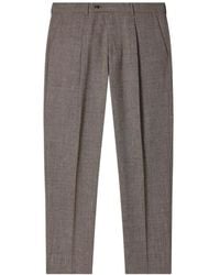 Paul Smith - Tapered-Fit Flecked Wool Pleated Trousers - Lyst