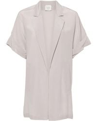 Alysi - Crepe Silk Short-sleeves Blazer - Lyst