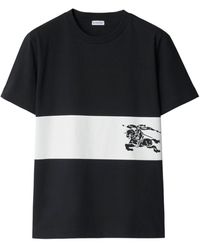 Burberry - Ekd-print Cotton T-shirt - Lyst